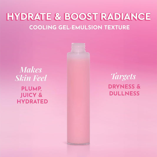 Refillable Pink Juice Hydrating Face Moisturizer for Women & Men - Korean Skin Care Moisturizer with Hyaluronic Acid for Glass Skin - Lightweight Gel Moisturizer for Dry Skin (60Ml)